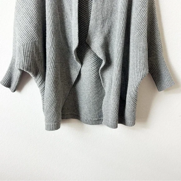 Madewell Heather Gray Women's 100% Merino Wool Sculptor Open Cardigan Sz M/L - Picture 7 of 15